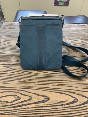 Coach Signature Lightweight Swingpak Crossbody Bag Rich Blue Hue
